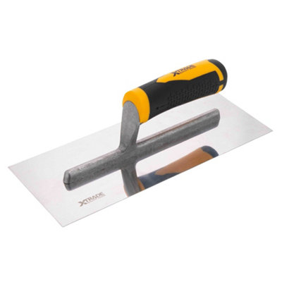 Xtrade Plasterers Finishing Trowel Silver/black (114mm) from B&Q
