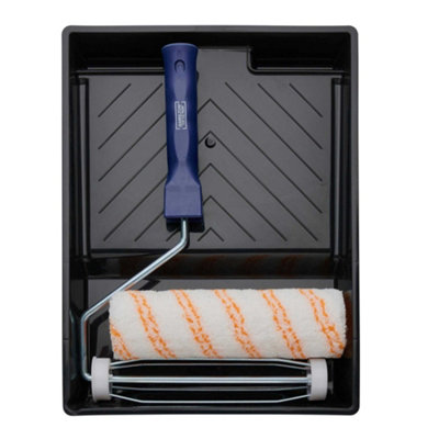 B&Q -  For The Trade Medium Pile Paint Roller Sleeve Orange/white/black (One Size)