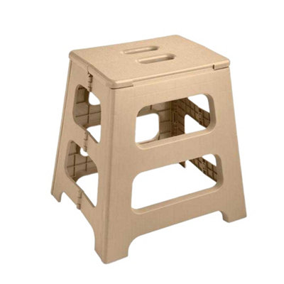Midocean Jak Foldable Stool Beige (One Size) from B&Q