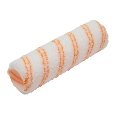 B&Q -  For The Trade Medium Pile Paint Roller Sleeve White/orange (One Size)