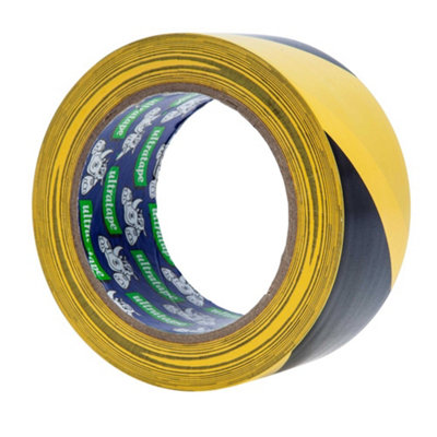 Ultratape Unisex Black Striped Hazard Tape In - Image 3