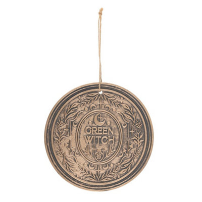 Something Different Green Witch Terracotta Bronze Effect Plaque - Bronze - Image 3