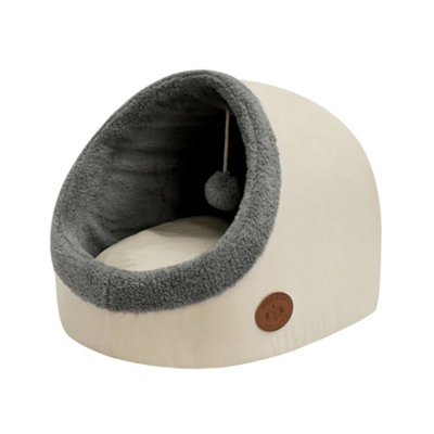 Banbury & Co Igloo Cat Bed Cream/grey (47Cm X 19Cm X 37Cm) from B&Q