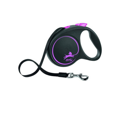 Flexi Logo Dog Lead Black/pink (Xs-3M) from B&Q