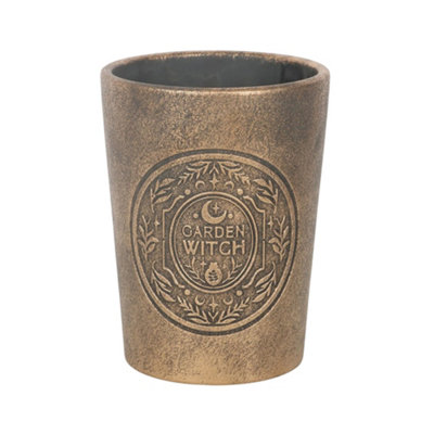 Something Different Unisex Bronze Garden Witch Effect Terracotta Plant Pot - Image 3