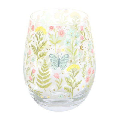 Something Different Luna Bloom Floral 450Ml Stemless Gl Multicoloured (One Size) from B&Q