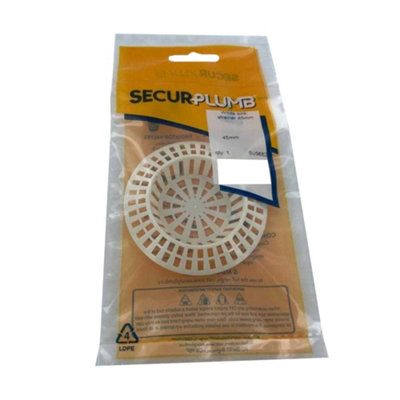 Securplumb Sink Strainer White (One Size) from B&Q