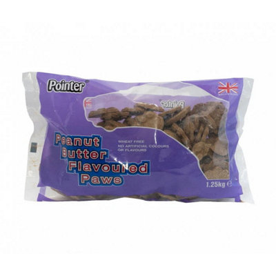 Pointer Peanut Butter Dog Biscuits Brown (1.25Kg) from B&Q
