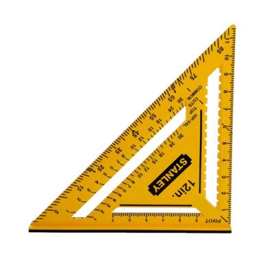 B&Q -  Abs Plastic Measuring Square Yellow/black (12In)
