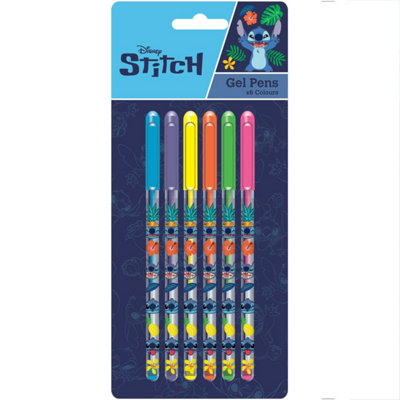 Lilo & Stitch Core Gel Pen (Pack Of 6) Multicoloured (One Size) from B&Q