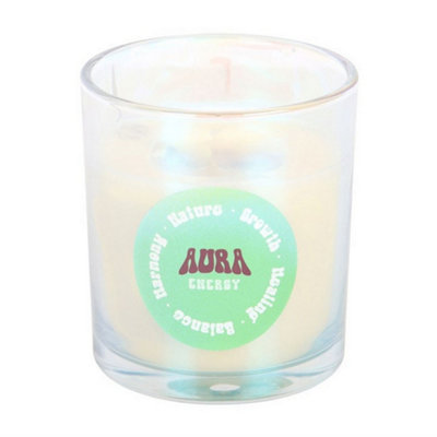 Something Different Aura Energy Lotus Mint Tea Scented Candle - Green/White - Image 4