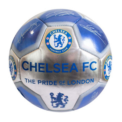  - Chelsea Fc Skill Printed Signature Football Blue/silver (4)