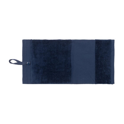  - Towel City Deluxe Velour Golf Towel Navy (One Size)