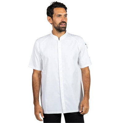 Le Chef Men's White Stay Cool Short-Sleeved Chef Jacket In | : 2XL - Image 3