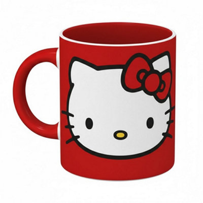 Hello Kitty Winking Face 350Ml Mug Red/white (One Size) from B&Q