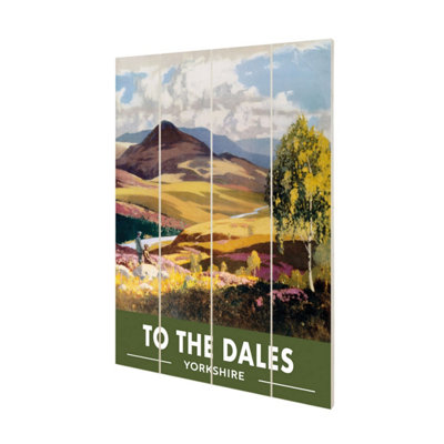 Railway Museum To The Dales Yorkshire Small Wood Print Multicoloured (59Cm X 40Cm) from B&Q