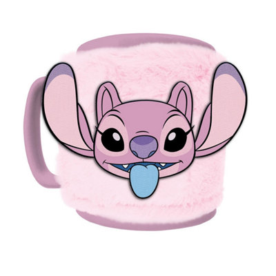 Lilo & Stitch Angel Fuzzy 440Ml Mug Pink/purple (One Size) from B&Q