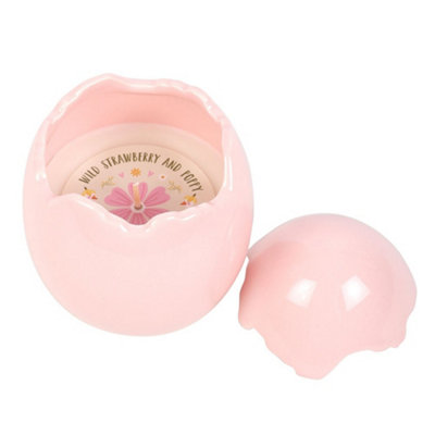 Something Different Wild Strawberry & Poppy Egg Shaped Scented Candle Pink (One Size) from B&Q
