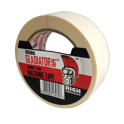Gladiator Masking Tape (Pack Of 24) White (50M X 36mm) from B&Q