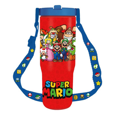 Super Mario Unisex Red Group Shot 850Ml Water Bottle In - Image 4