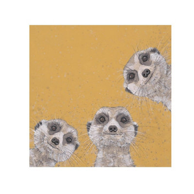 Bev Davies Threes Trouble Canvas Print Sand/grey (40Cm X 40Cm) from B&Q