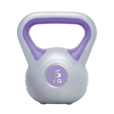 Urban Fitness Vinyl Kettle Bell Purple (6Kg) from B&Q