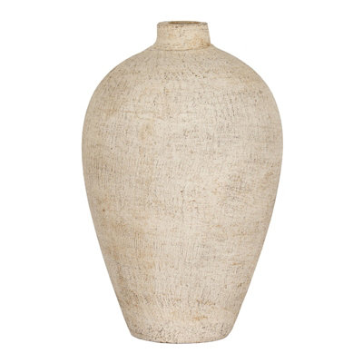 B&Q -  Morrow Tall Vase Cream (35Cm X 21Cm X 21Cm)