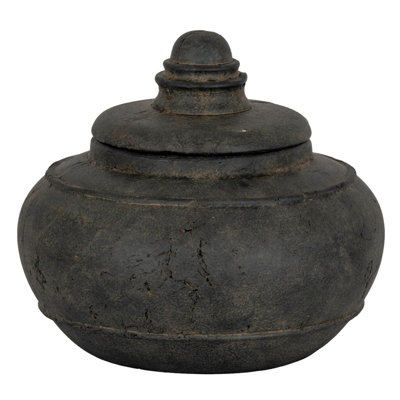 Hill Interiors Dusk Ceramic Pot Black (14Cm X 25Cm X 25Cm) from B&Q