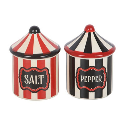 Something Different Unisex Multicolor Circus Tent Salt & Pepper Shakers - Image 3
