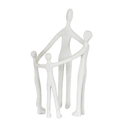 Hill Interiors Kin Ceramic Family Ornament White (31Cm X 19Cm X 19Cm) from B&Q