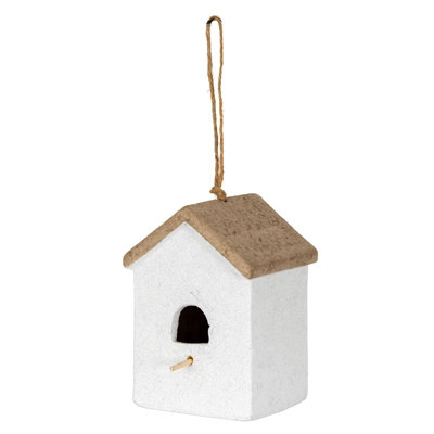 B&Q -  Hanging Wild Bird House Brown/white (One Size)