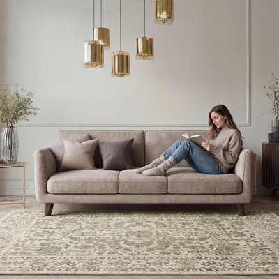 Loomed Kukoon Oscar Soft Vintage Bordered Area Rug150 X 80Cm