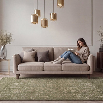 Loomed Kukoon Oscar Vintage Bordered Soft Area Rug150 X 80Cm
