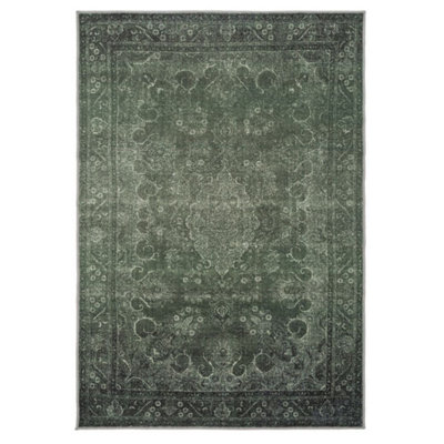 Loomed Soft Washable Machine Washable Vintage Medallion Living Area Rug300 X 80Cm
