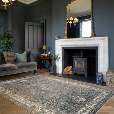 B&Q -  Soft Washable Machine Washable Vintage Living Area Rug150 X 80Cm