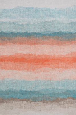 B&Q -  Blue Abstract Machine Washable Soft Washable Living Area Rug150 X 80Cm