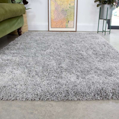 Loomed Kukoon Nore Grey Shaggy Soft Area Rug Living Room230 X 160Cm