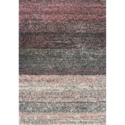 Loomed Kukoon Alder Pink Soft Shaggy Living Area Rug170 X 120Cm