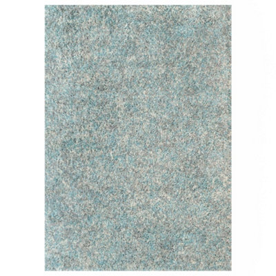 B&Q -  Kukoon Kinsale Blue Shaggy Soft Living Area Rug230 X 160Cm