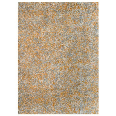 B&Q -  Kukoon Kinsale Yellow Shaggy Soft Area Rug Living Room230 X 160Cm