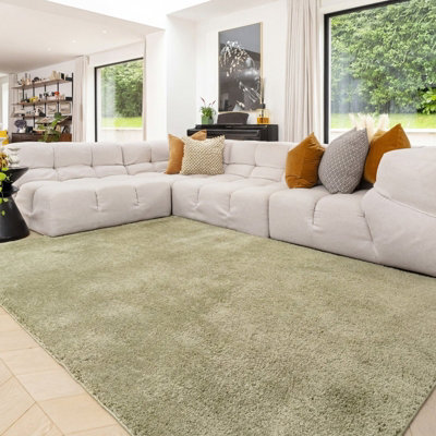 B&Q -  Cream Machine Washable Shaggy Soft Living Area Rug150 X 80Cm