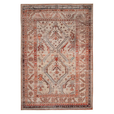 B&Q -  Terracotta Machine Washable Soft Warm Living Area Rug330 X 240Cm