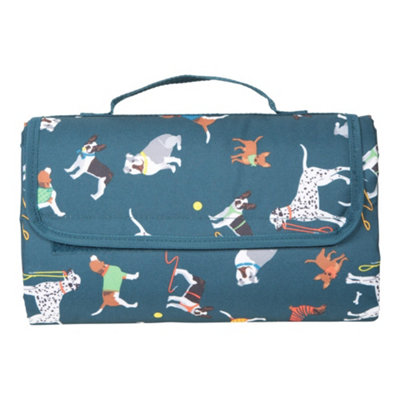  - Mountain Warehouse Patterned Picnic Blanket Blue (One Size)