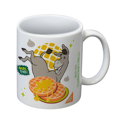 Shrek Donkeys Waffles 325Ml Mug White/orange (One Size) from B&Q