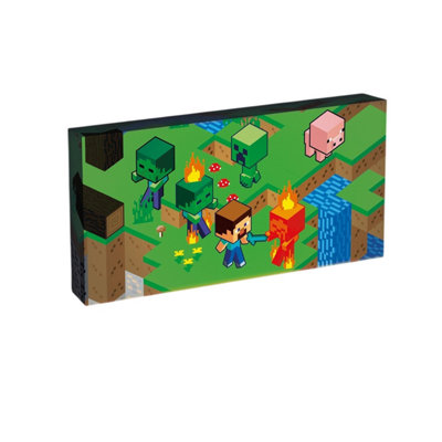Minecraft Unisex Green Isometric Letterbox Light Up Canvas In - Image 4