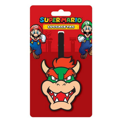 Super Mario Bowser Luggage Tag Multicoloured (One Size) from B&Q