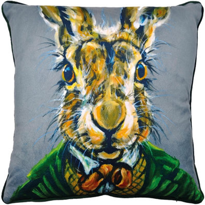 Louise Brown Hartley Rabbit Filled Cushion Multicoloured (40Cm X 40Cm) from B&Q