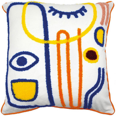 Dan Hobday Feel Good I Filled Cushion White/multicoloured (40Cm X 40Cm) from B&Q
