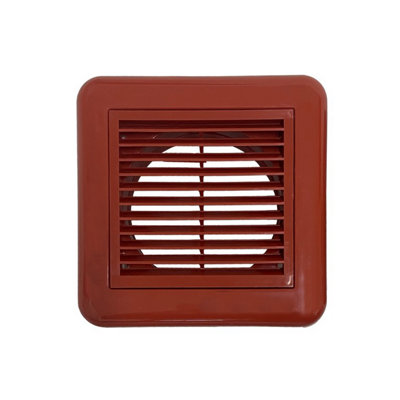 Securlec Plastic Louvre Vent Terracotta (100mm) from B&Q