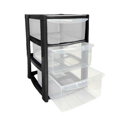  - Tml 3 Tier Chest Of Drawers Silver (30Cm X 19Cm X 26Cm)